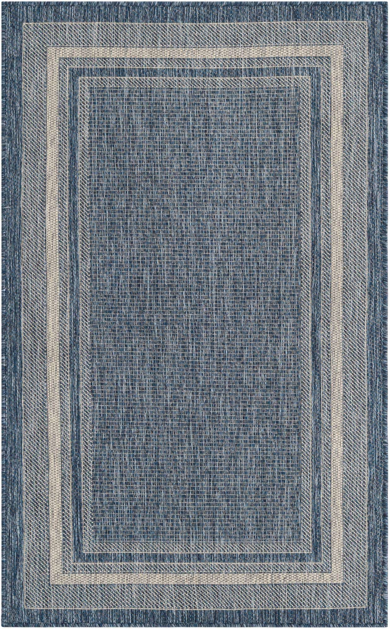 3' x 5' 3 Easy-Clean Border Indoor / Outdoor Rug