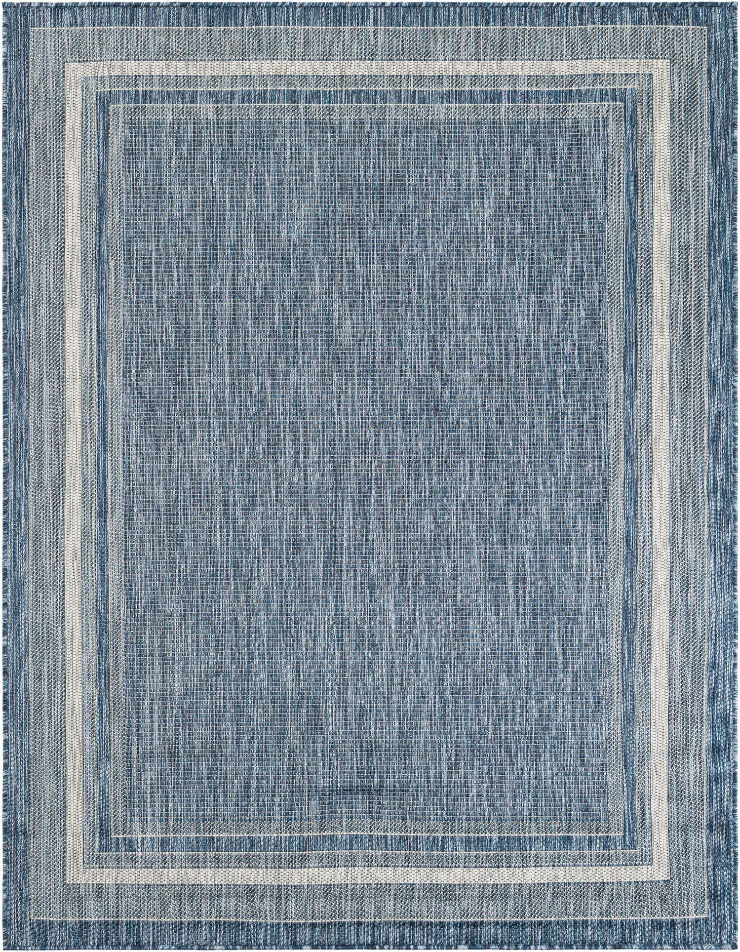 5' 3 x 7' Easy-Clean Border Indoor / Outdoor Rug
