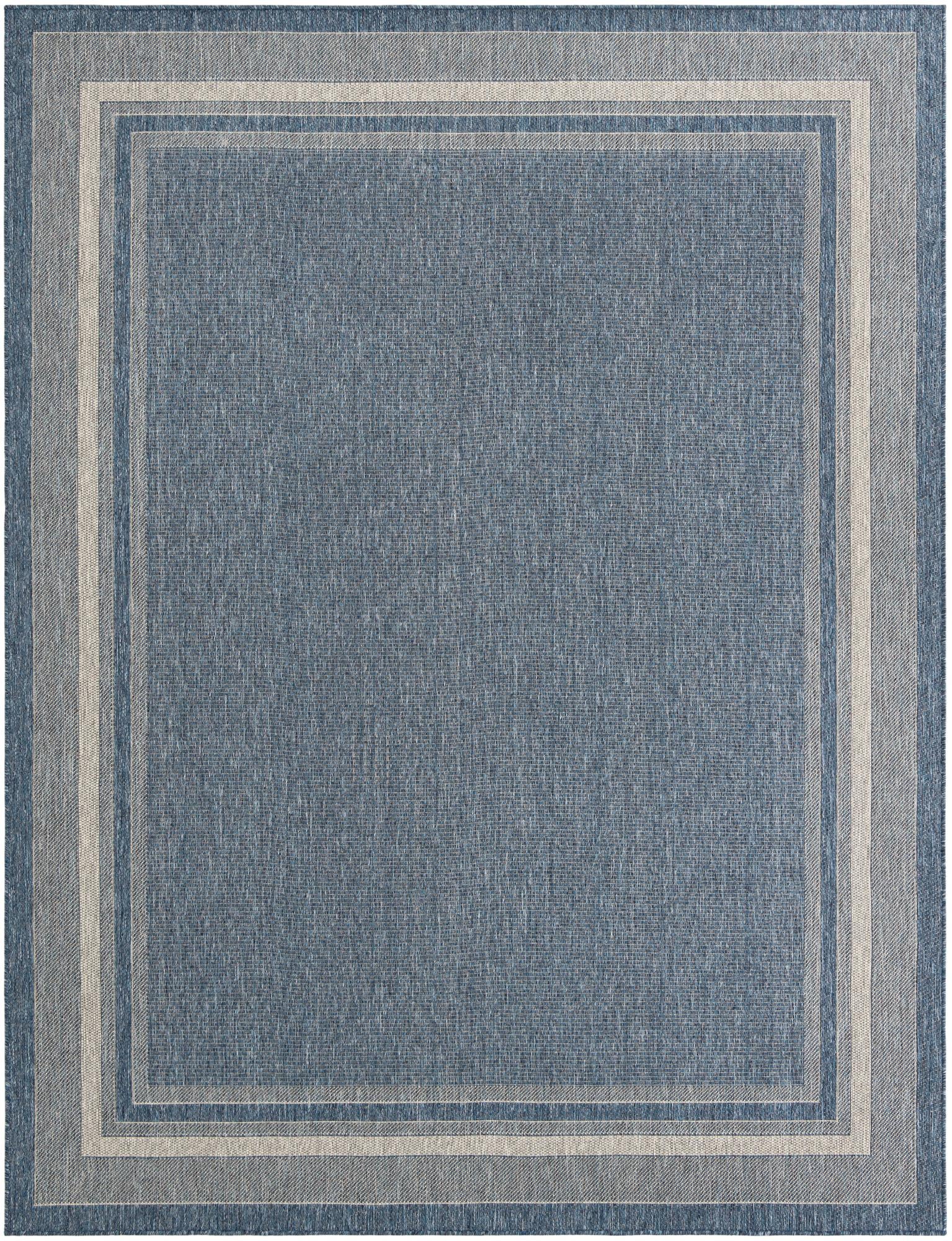 7' 10 x 10'  Washable Border Indoor / Outdoor Rug