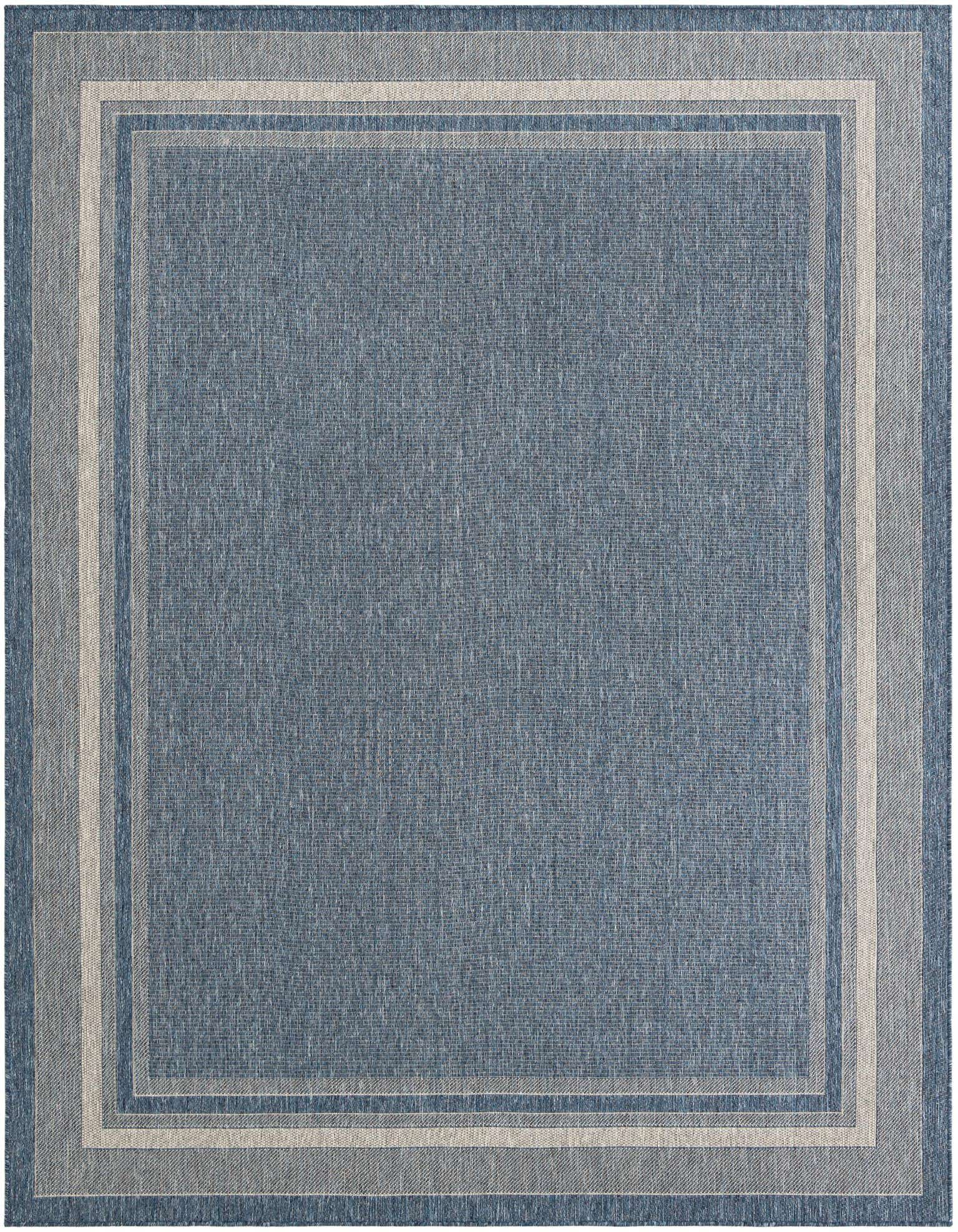 Primary image 7' 10 x 10'  Washable Border Indoor / Outdoor Rug
