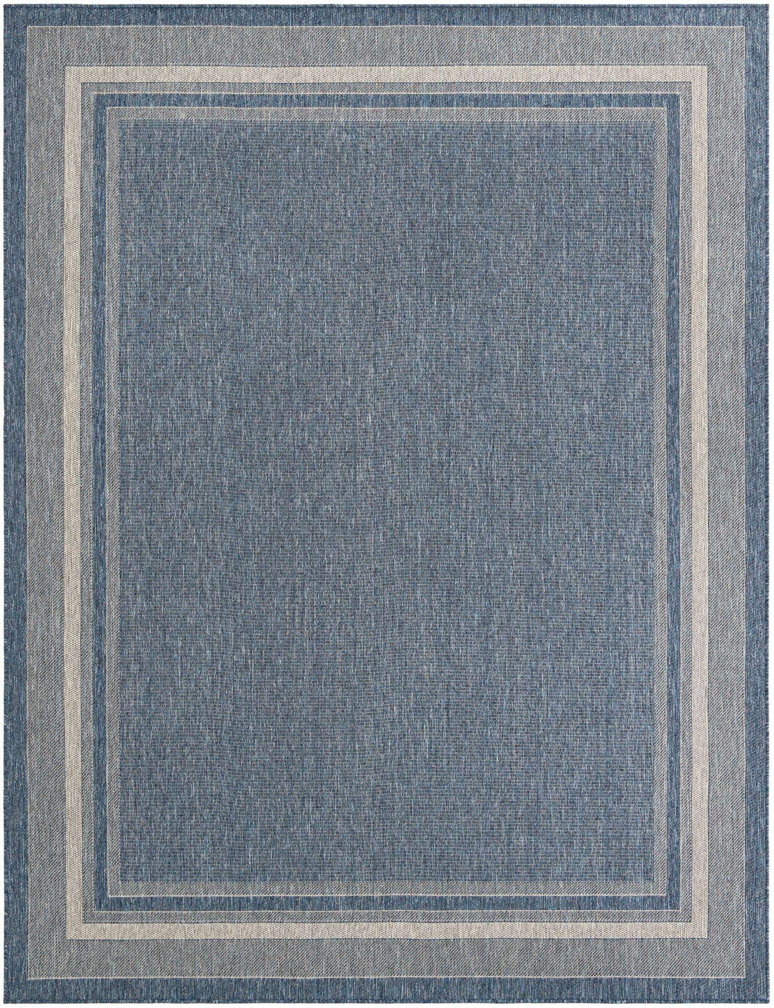 7' 10 x 10' Easy-Clean Border Indoor / Outdoor Rug