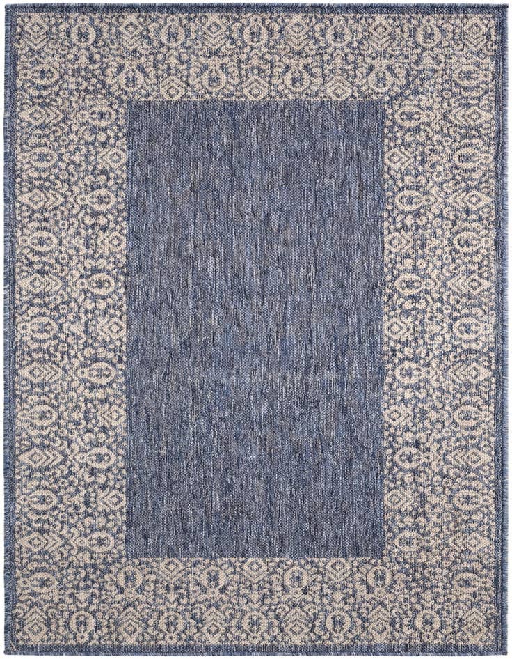 Detail image of 3' x 5' 3 Easy-Clean Border Indoor / Outdoor Rug