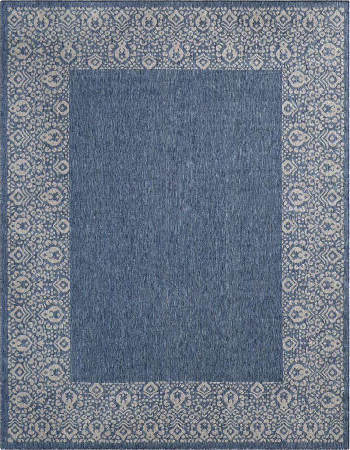 7' 10 x 10' Easy-Clean Border Indoor / Outdoor Rug