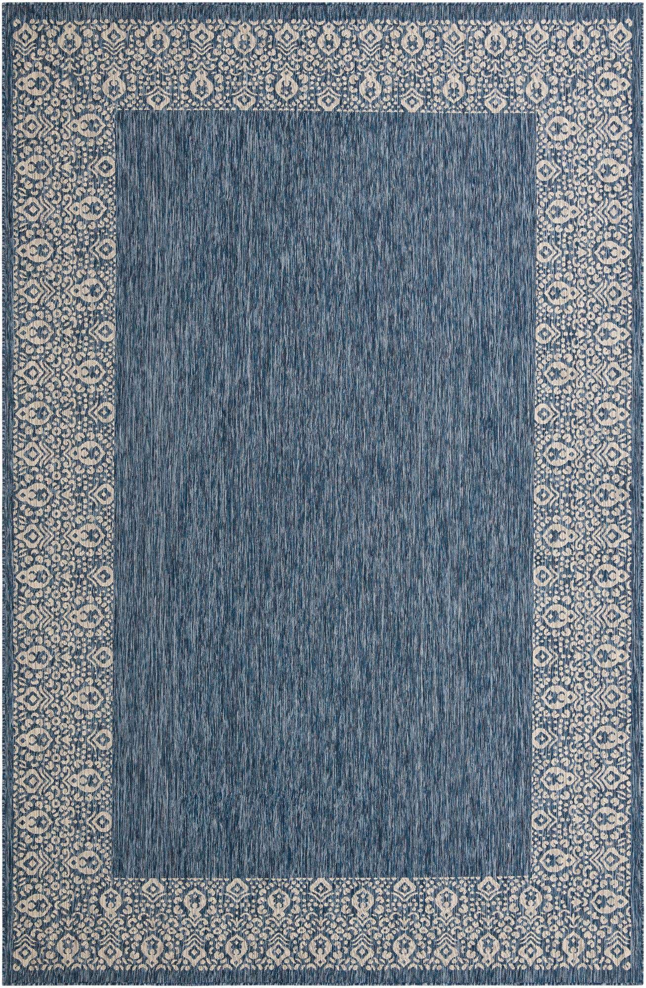 9' x 14' Easy-Clean Border Indoor / Outdoor Rug