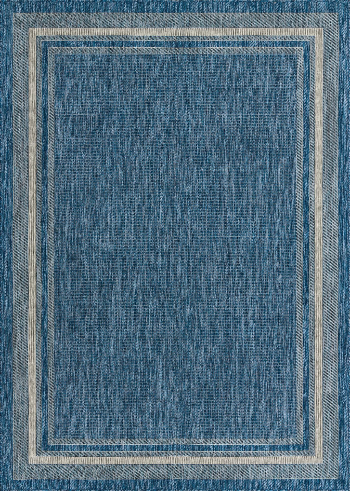 Primary image 7' 10 x 11'  Washable Border Indoor / Outdoor Rug