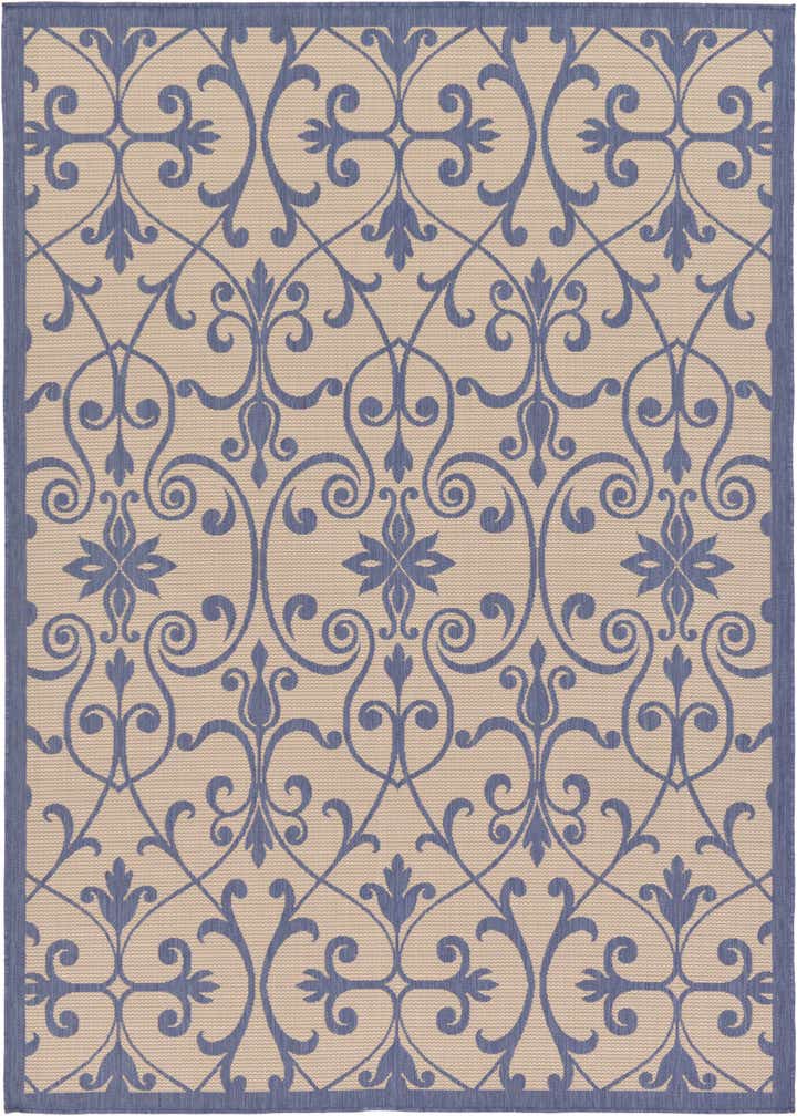 7' x 10' Easy-Clean Botanical Indoor / Outdoor Rug