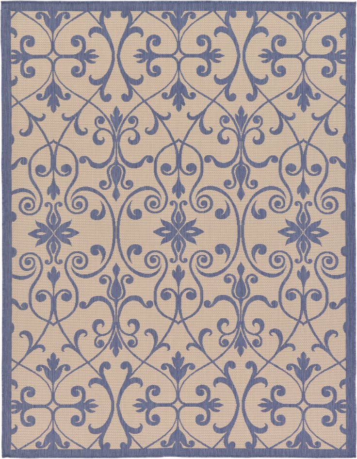 Detail image of 7' x 10' Easy-Clean Botanical Indoor / Outdoor Rug