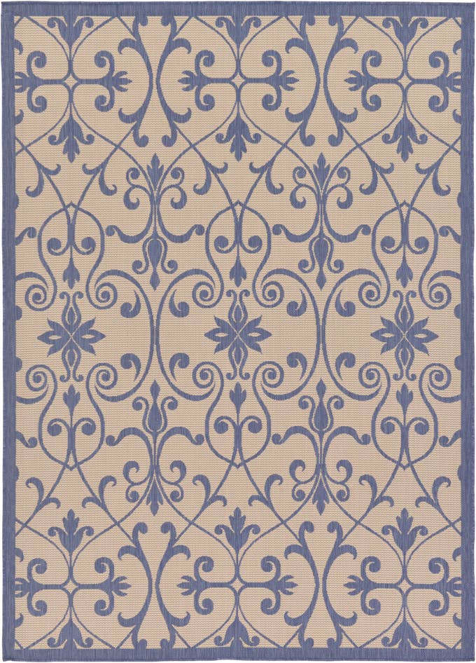 Detail image of 7' x 10' Easy-Clean Botanical Indoor / Outdoor Rug