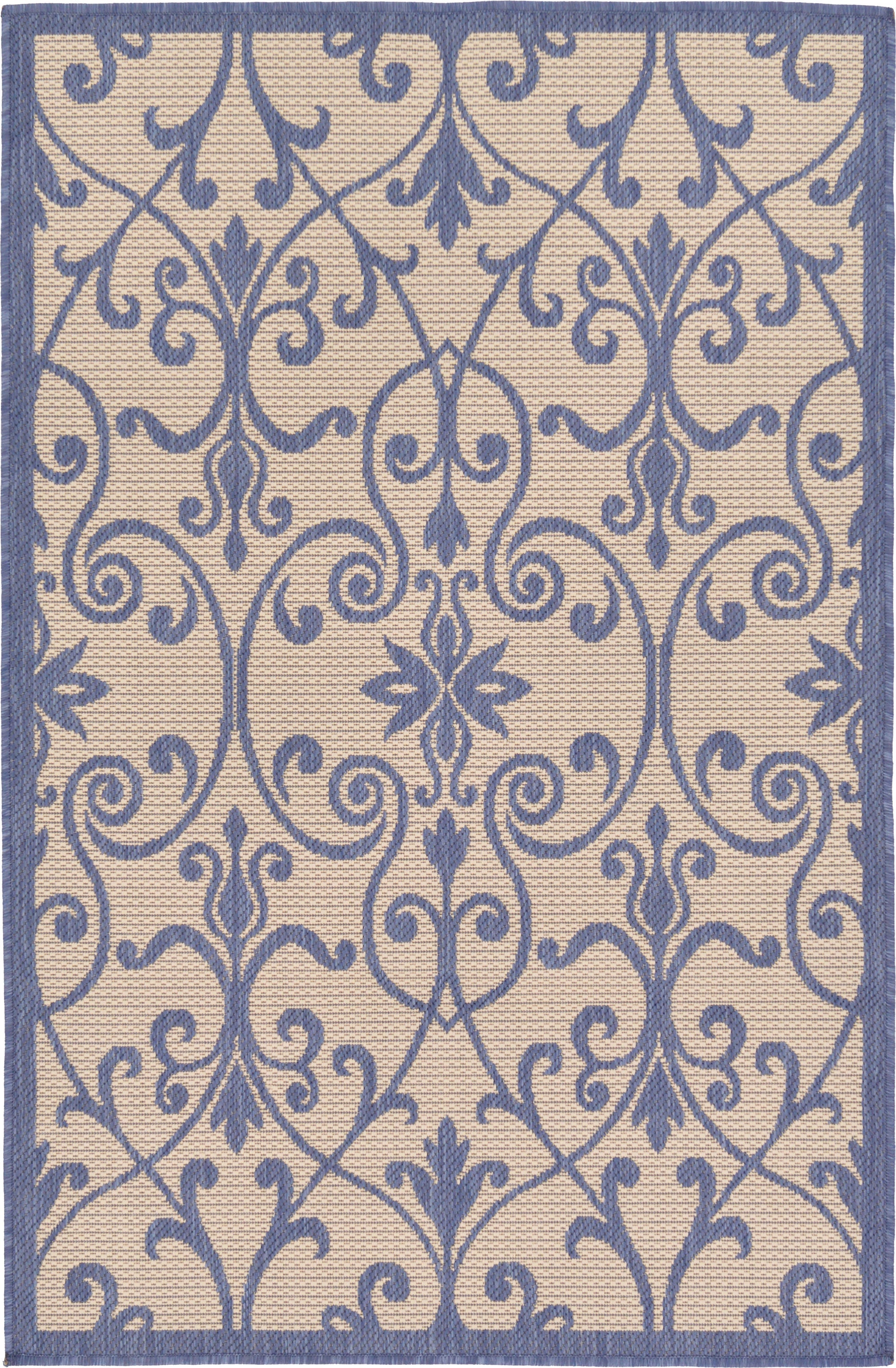 3' 3 x 5' Easy-Clean Botanical Indoor / Outdoor Rug