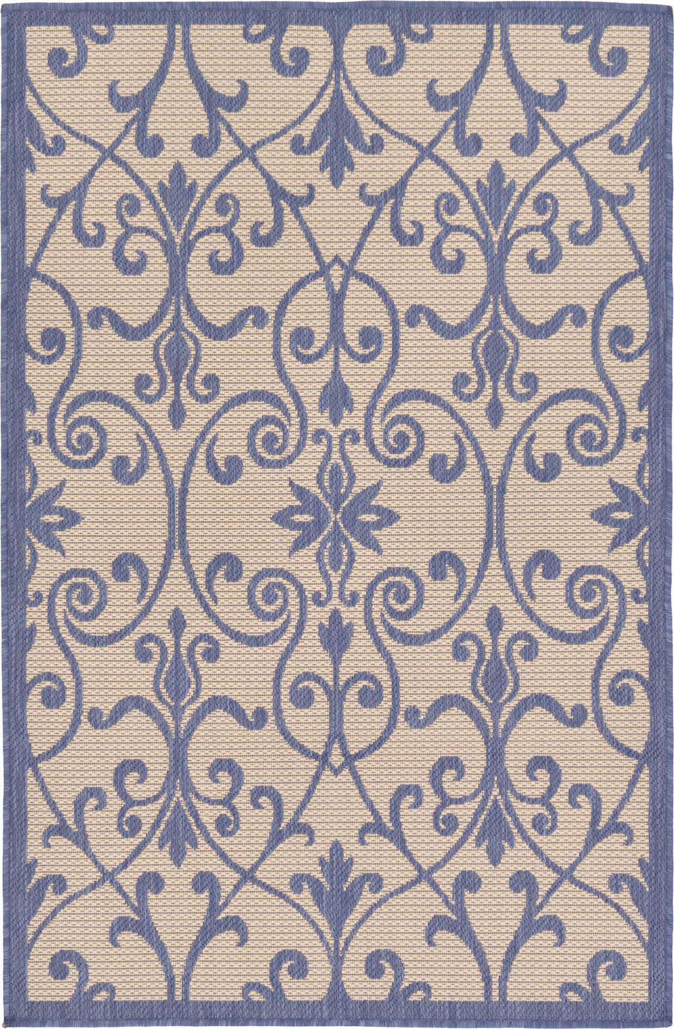 3' 3 x 5' Easy-Clean Botanical Indoor / Outdoor Rug