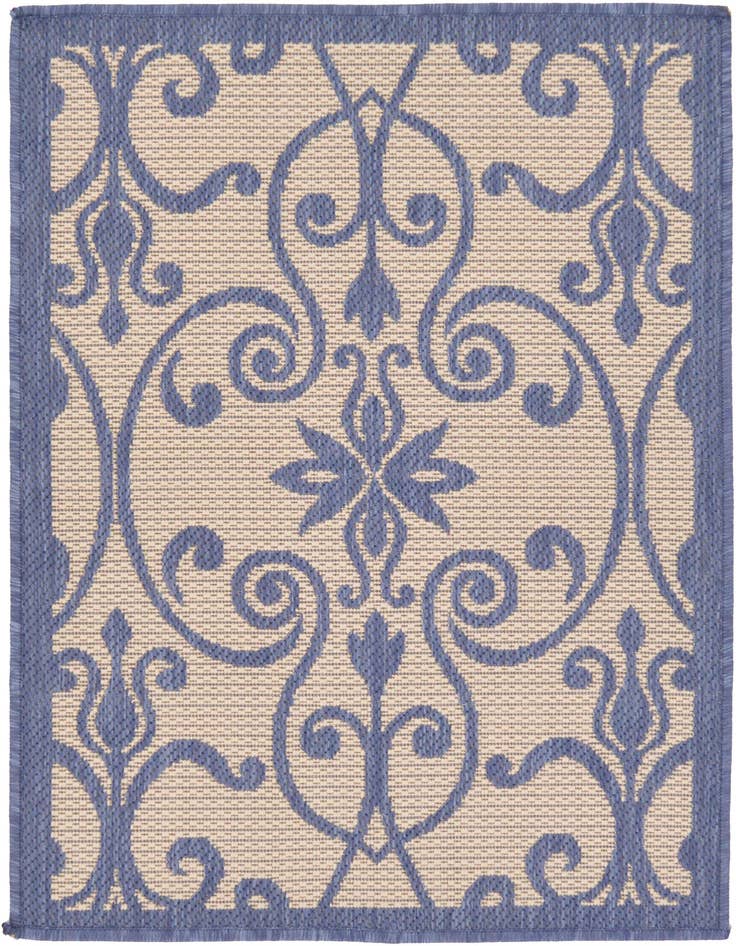 Detail image of 2' 2 x 3' Easy-Clean Botanical Indoor / Outdoor Rug