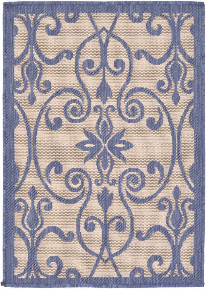 2' 2 x 3' Easy-Clean Botanical Indoor / Outdoor Rug