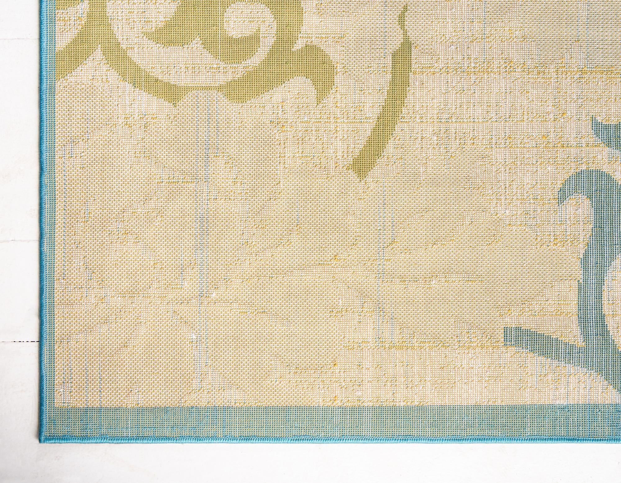 8' x 10' Easy-Clean Botanical Indoor / Outdoor Rug