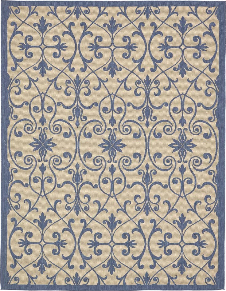 Detail image of 8' x 11' 4 Easy-Clean Botanical Indoor / Outdoor Rug