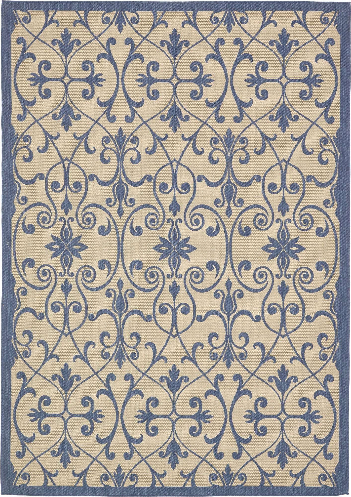8' x 11' 4 Easy-Clean Botanical Indoor / Outdoor Rug