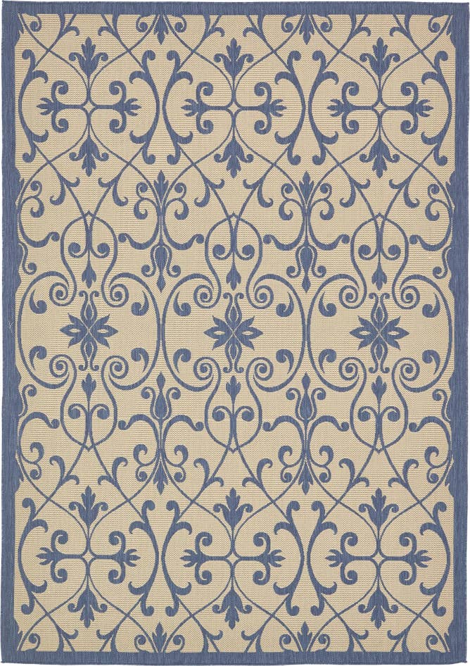 Detail image of 8' x 11' 4 Easy-Clean Botanical Indoor / Outdoor Rug
