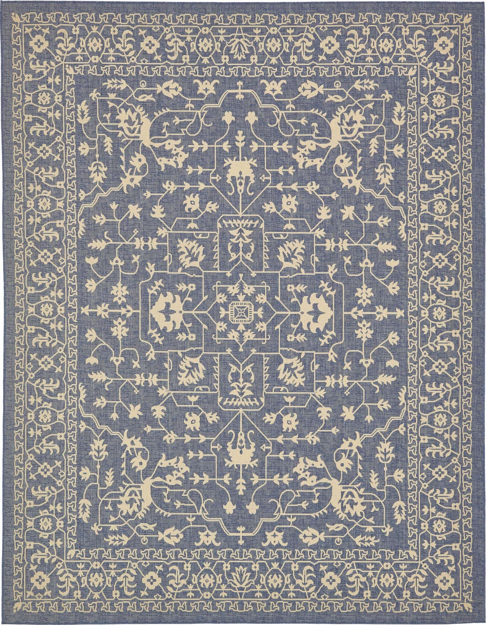 9' x 12' 2 Easy-Clean Botanical Indoor / Outdoor Rug