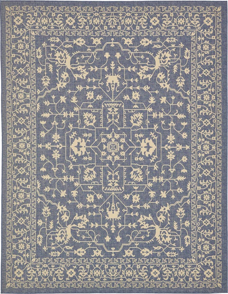Detail image of 9' x 12' 2 Easy-Clean Botanical Indoor / Outdoor Rug
