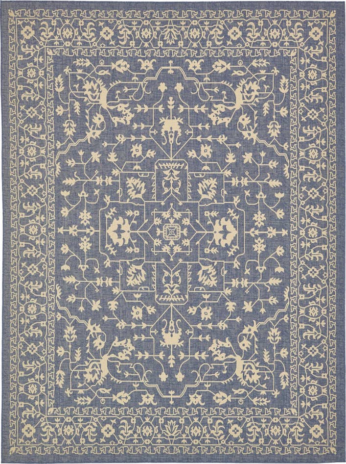 Detail image of 9' x 12' 2 Easy-Clean Botanical Indoor / Outdoor Rug