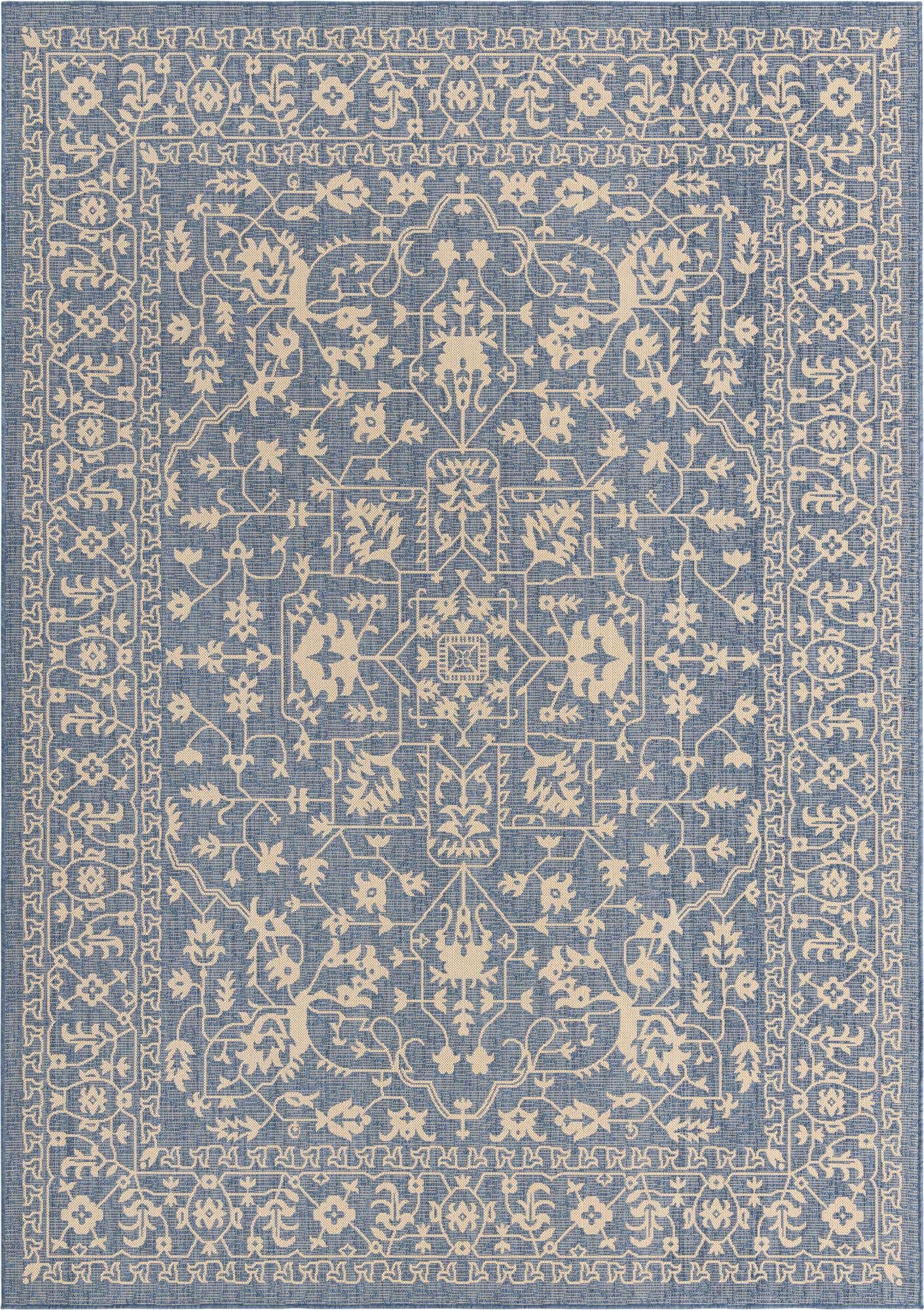 245cm x 345cm Easy-Clean Botanical Indoor / Outdoor Rug