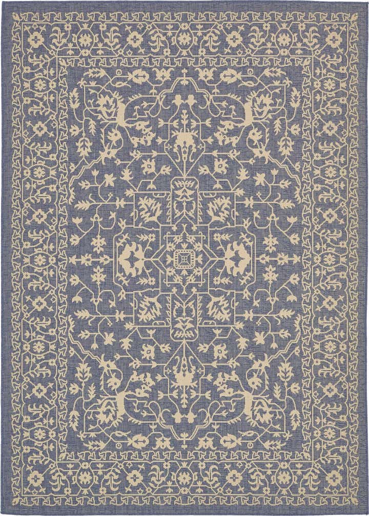 7' x 10' Easy-Clean Botanical Indoor / Outdoor Rug