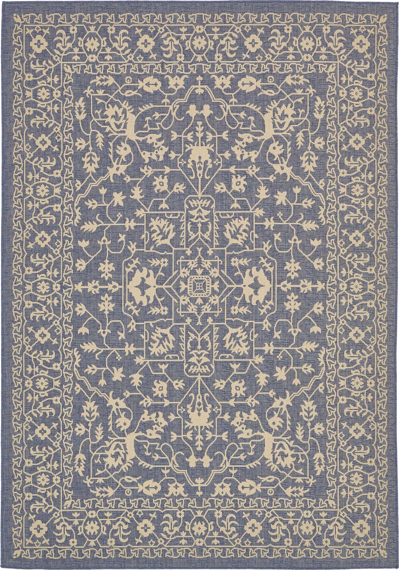 7' x 10' Easy-Clean Botanical Indoor / Outdoor Rug