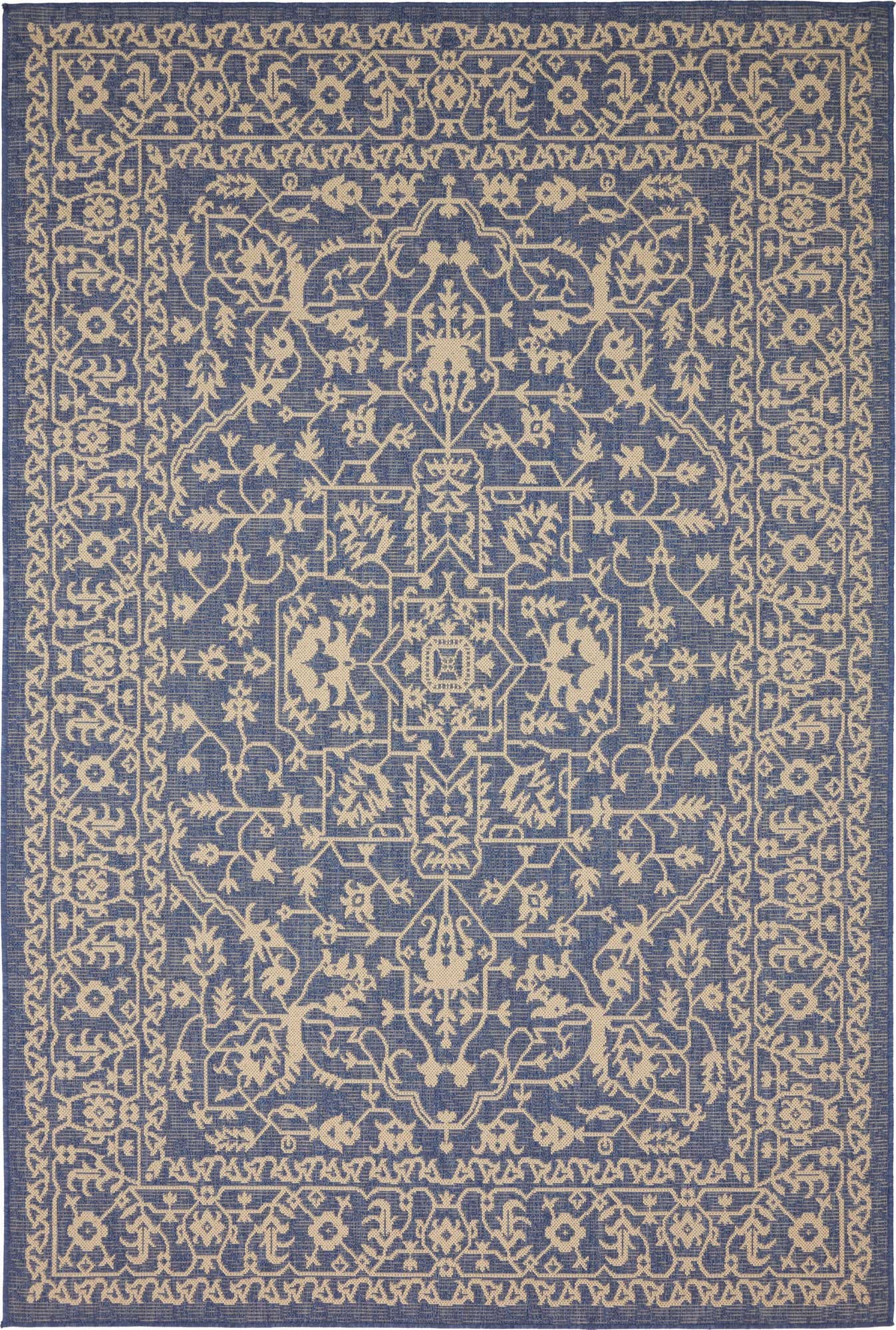 6' x 9' Easy-Clean Botanical Indoor / Outdoor Rug