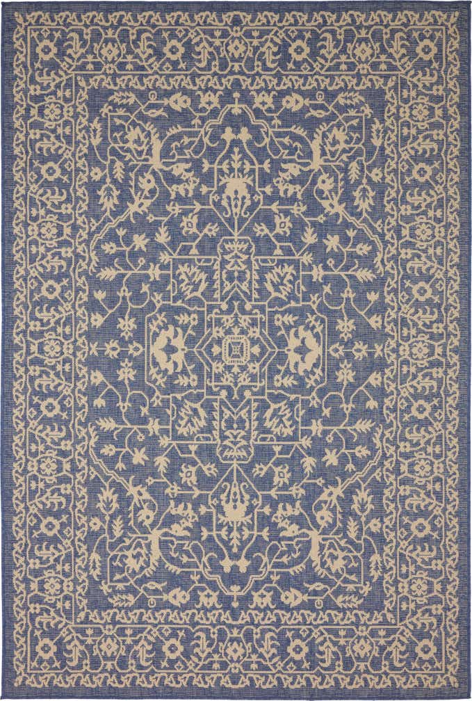 6' x 9' Easy-Clean Botanical Indoor / Outdoor Rug