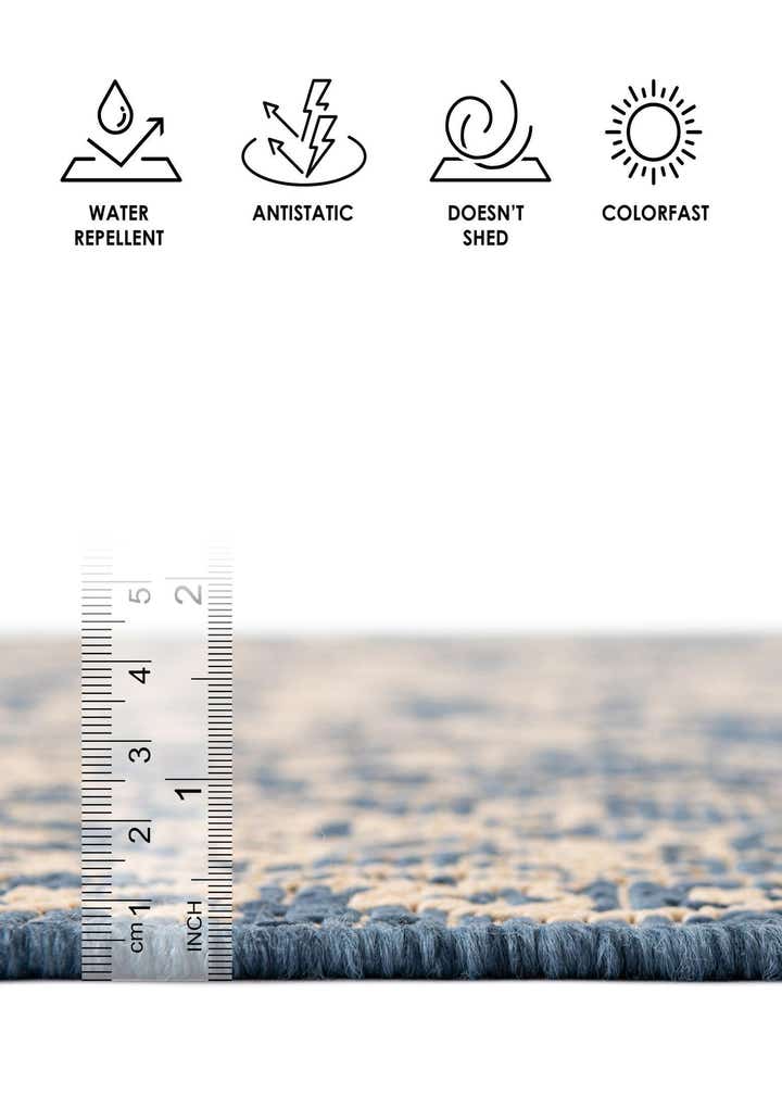 9' x 12' 2 Easy-Clean Botanical Indoor / Outdoor Rug