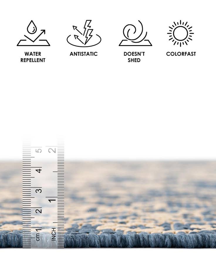 Detail image of 9' x 12' 2 Easy-Clean Botanical Indoor / Outdoor Rug