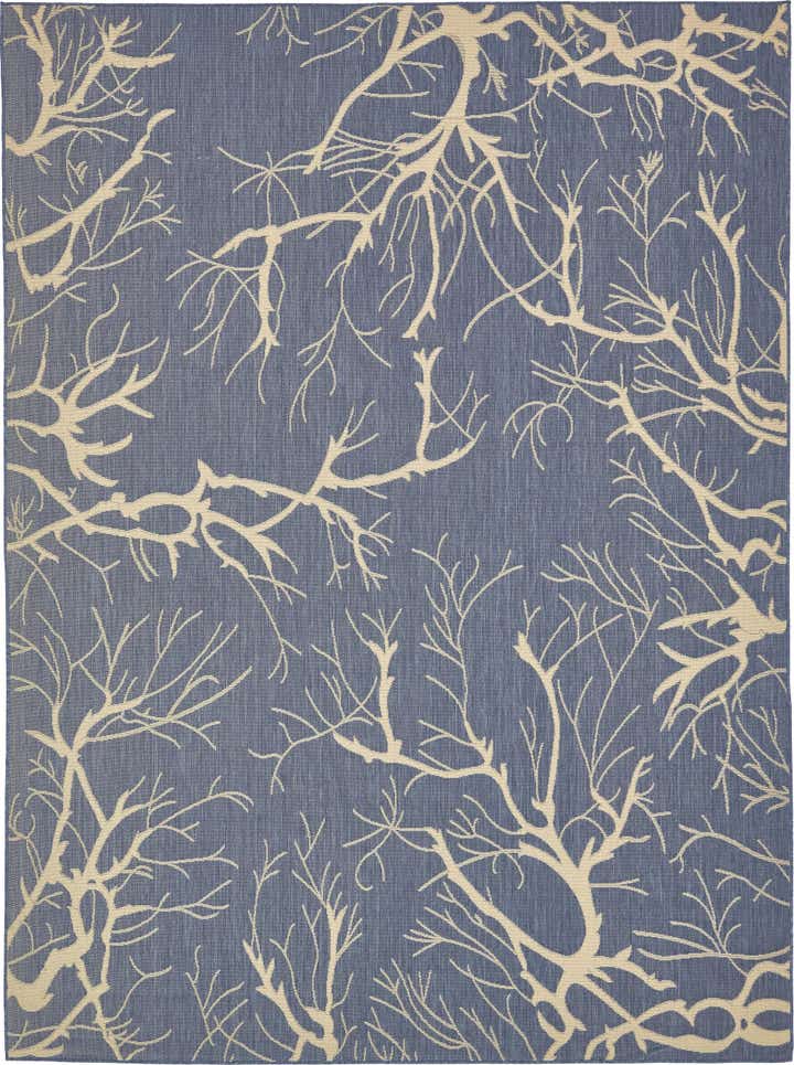 9' x 12' Easy-Clean Botanical Indoor / Outdoor Rug