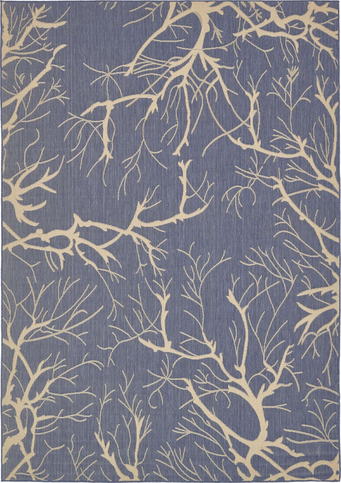 8' x 11' 4 Easy-Clean Botanical Indoor / Outdoor Rug