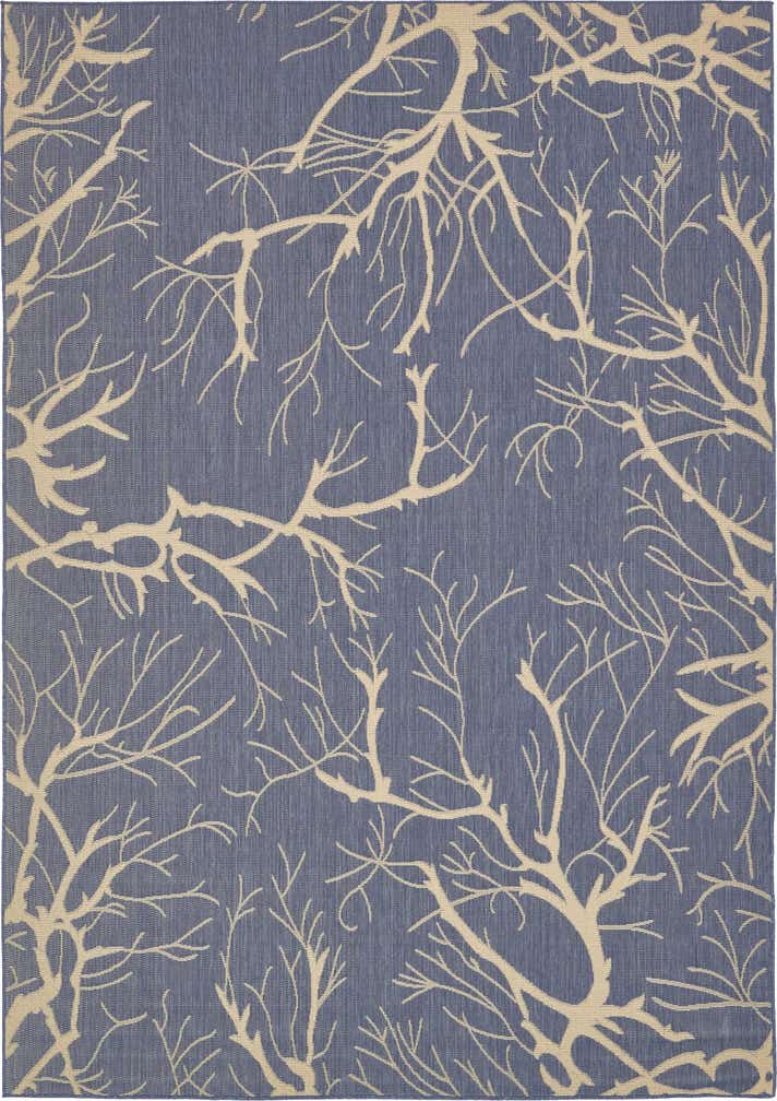 8' x 11' 4 Easy-Clean Botanical Indoor / Outdoor Rug