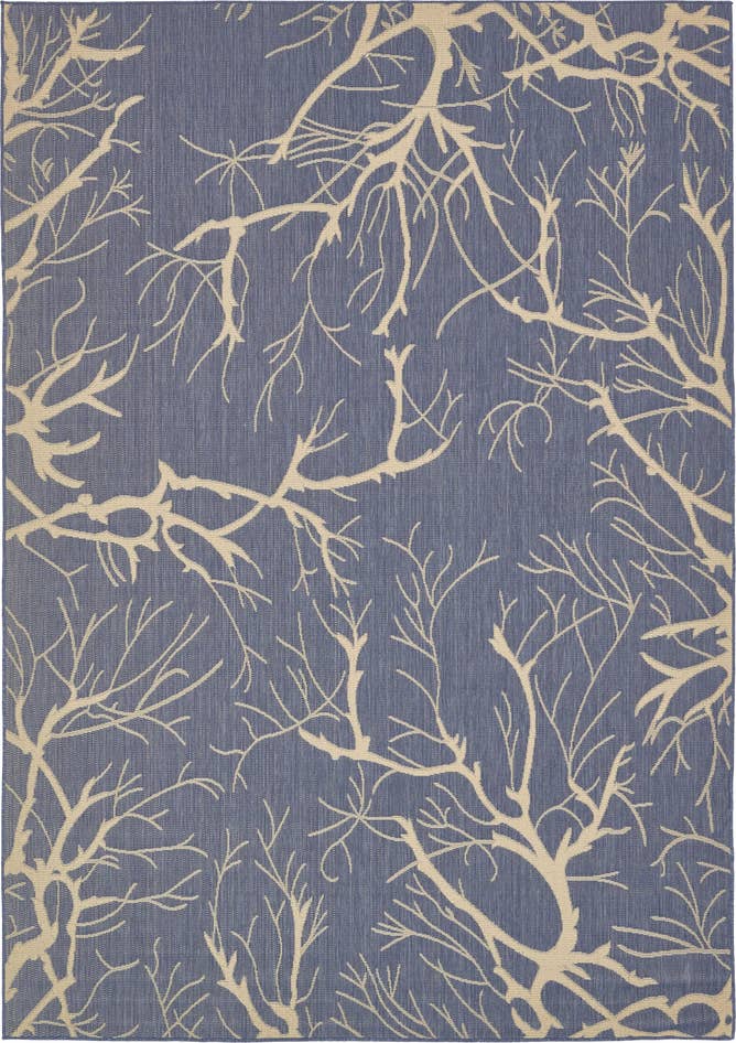 Detail image of 8' x 11' 4 Easy-Clean Botanical Indoor / Outdoor Rug