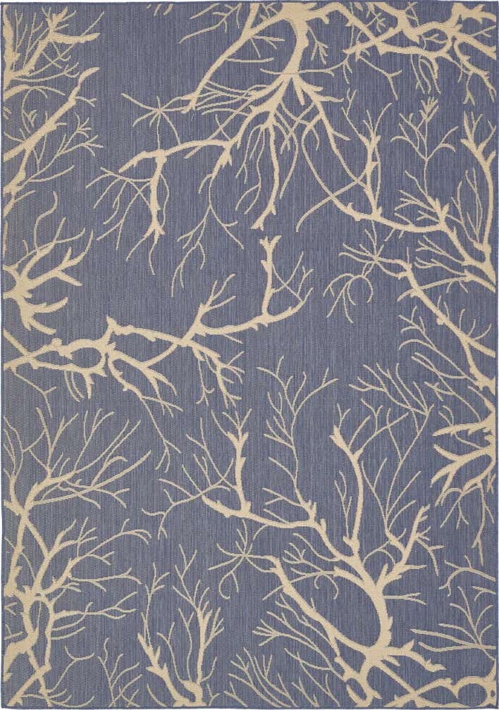 7' x 10' Easy-Clean Botanical Indoor / Outdoor Rug