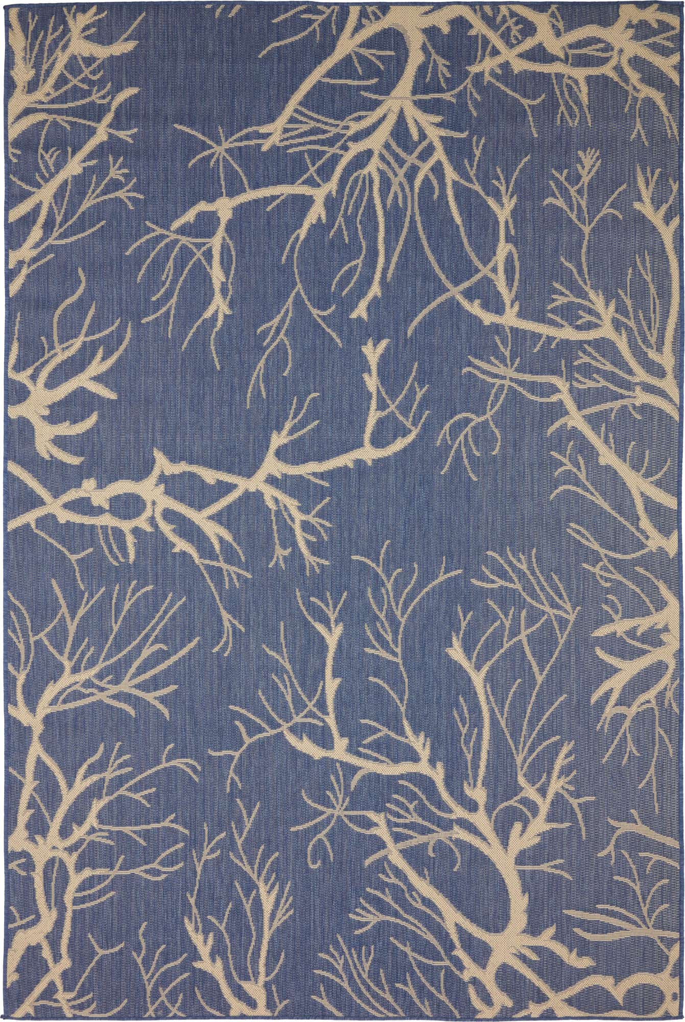 6' x 9' Easy-Clean Botanical Indoor / Outdoor Rug