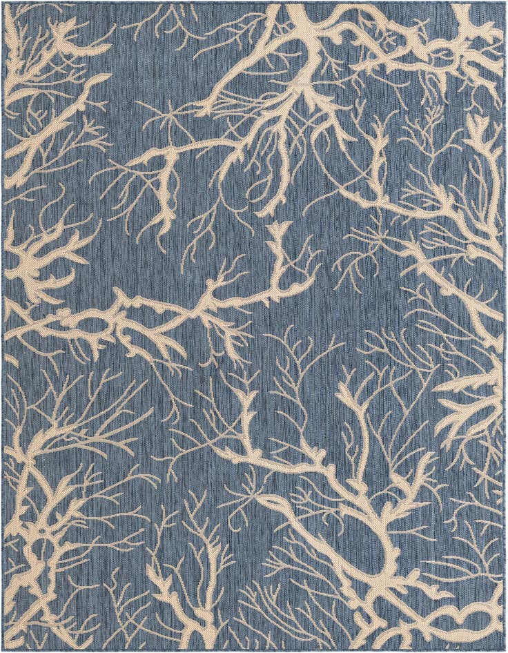 Detail image of 5' x 8' Easy-Clean Botanical Indoor / Outdoor Rug