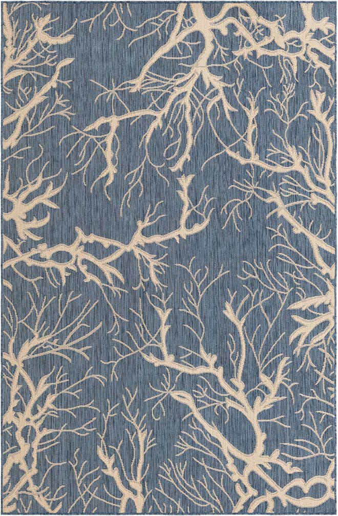 5' x 8' Easy-Clean Botanical Indoor / Outdoor Rug
