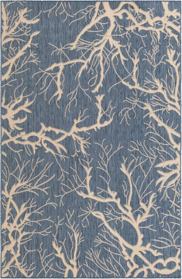 Detail image of 5' x 8' Easy-Clean Botanical Indoor / Outdoor Rug