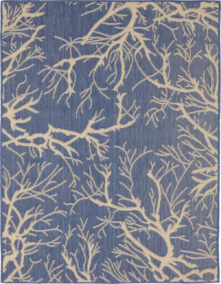 Detail image of 4' x 6' Easy-Clean Botanical Indoor / Outdoor Rug