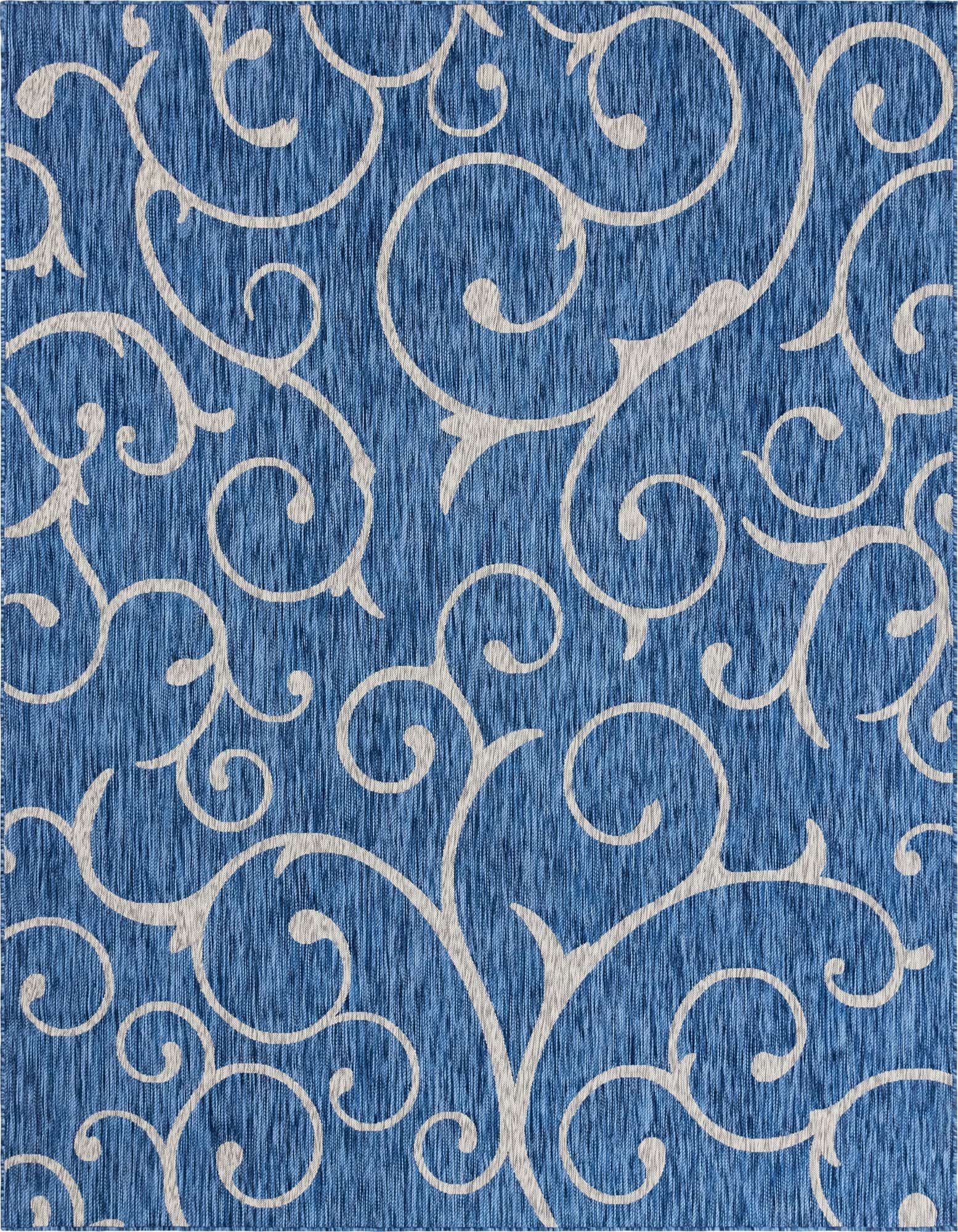 9' x 12' Easy-Clean Botanical Indoor / Outdoor Rug