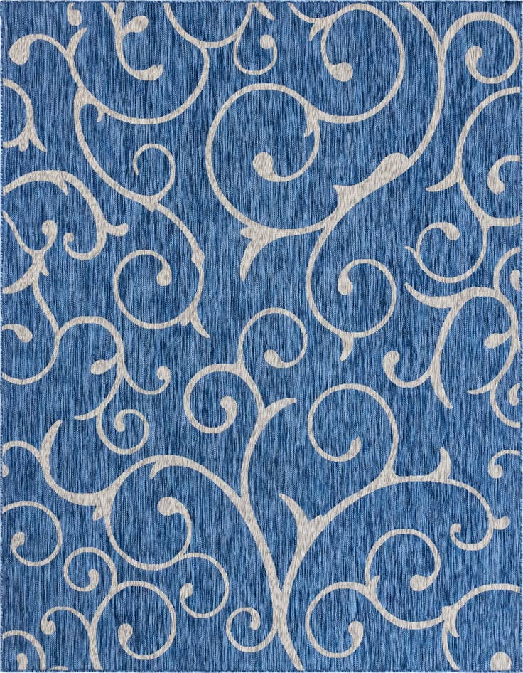 Detail image of 9' x 12' Easy-Clean Botanical Indoor / Outdoor Rug