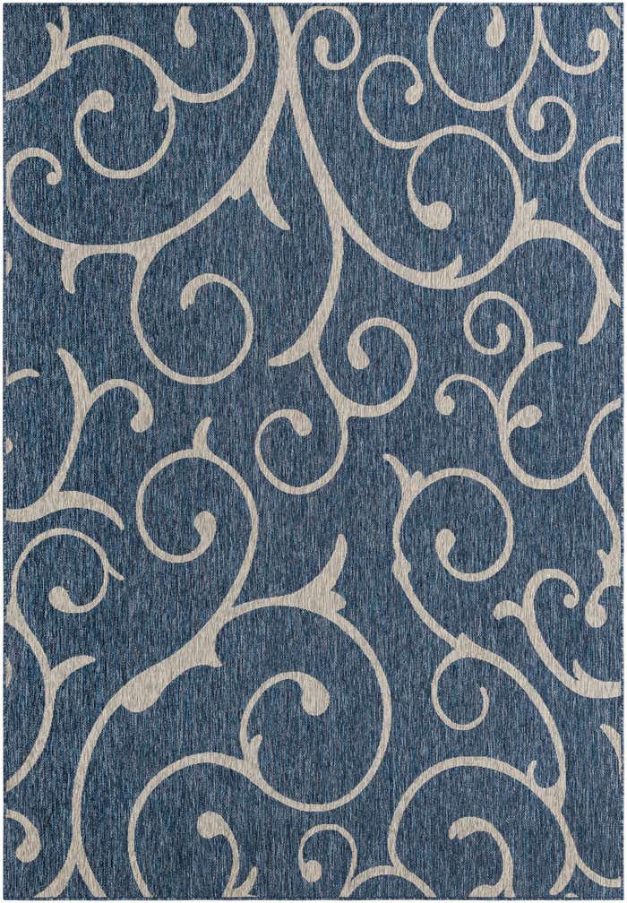 7' 10 x 11' Easy-Clean Botanical Indoor / Outdoor Rug