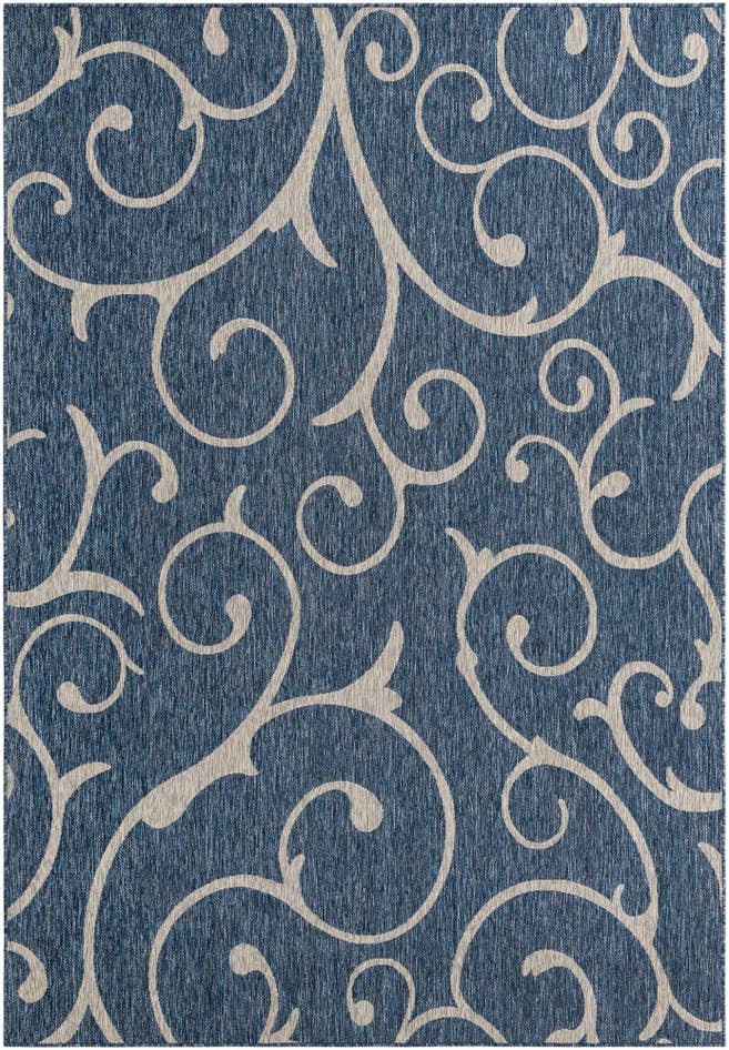 Detail image of 7' 10 x 11' Easy-Clean Botanical Indoor / Outdoor Rug