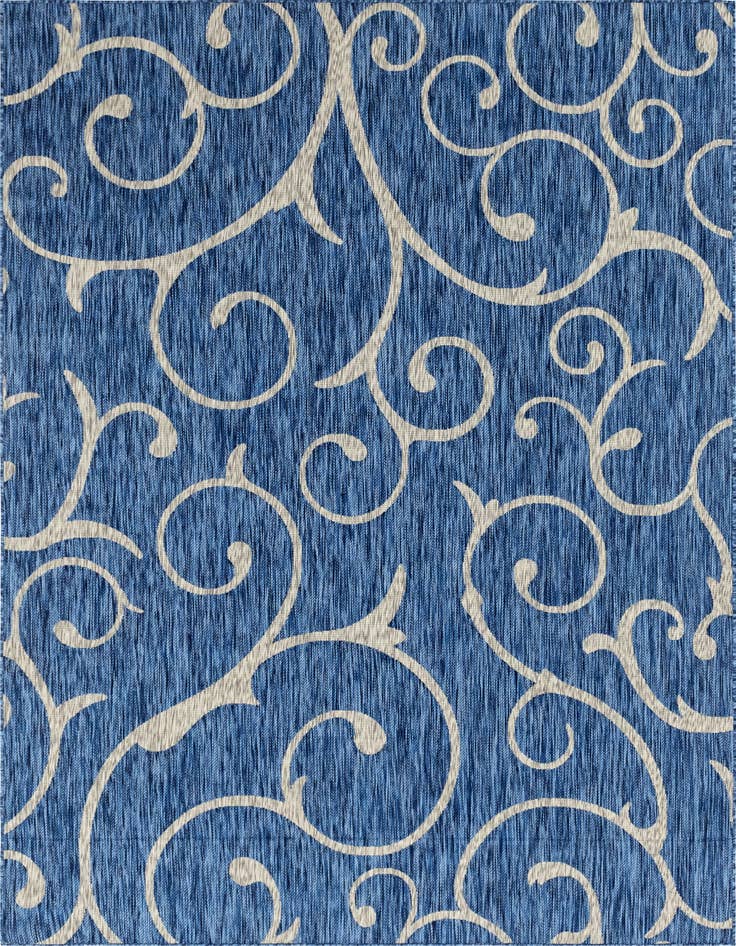Detail image of 7' x 10' Easy-Clean Botanical Indoor / Outdoor Rug