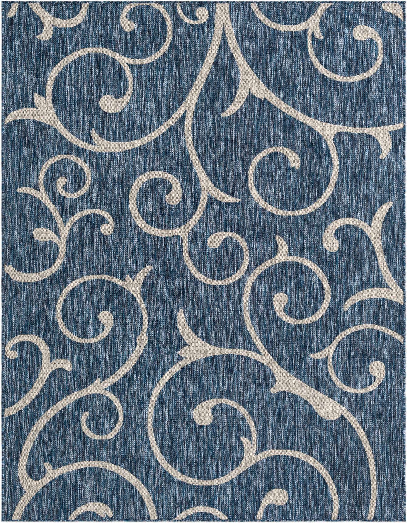 6' x 9' Easy-Clean Botanical Indoor / Outdoor Rug