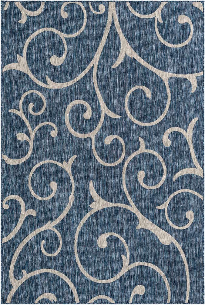 6' x 9' Easy-Clean Botanical Indoor / Outdoor Rug