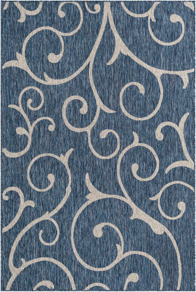 Detail image of 6' x 9' Easy-Clean Botanical Indoor / Outdoor Rug