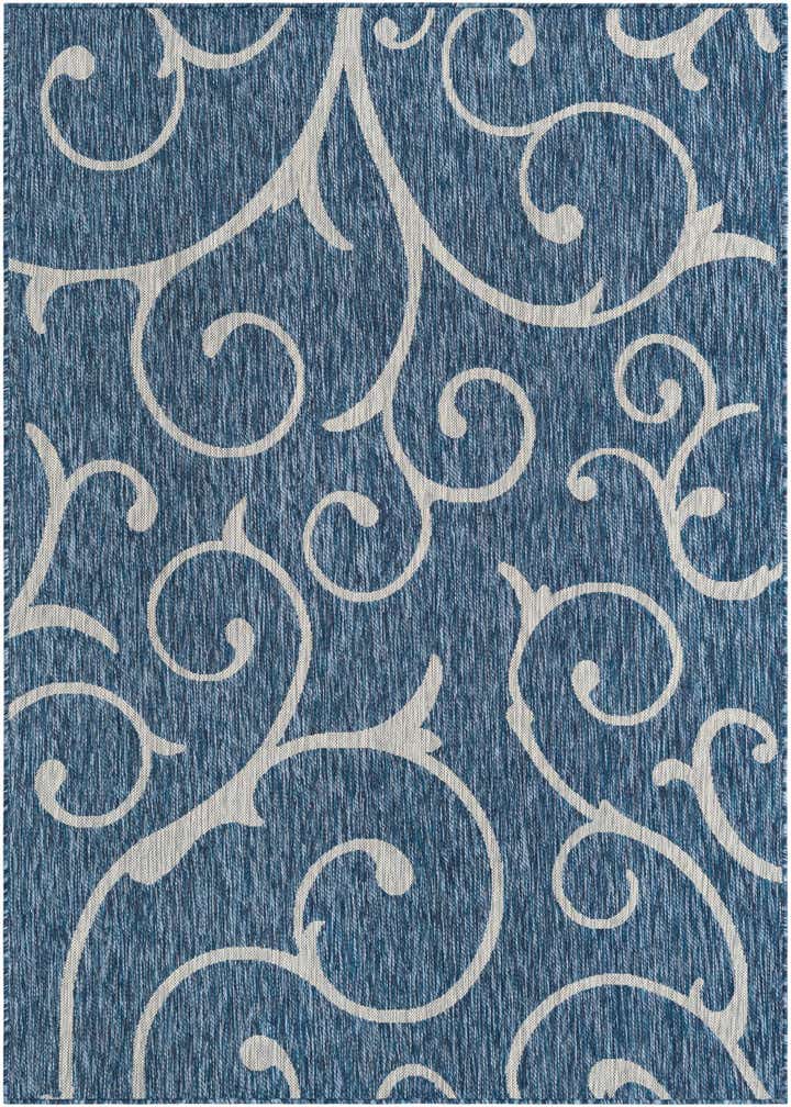 5' 3 x 8' Easy-Clean Botanical Indoor / Outdoor Rug