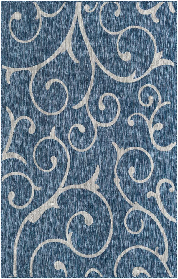 Detail image of 5' 3 x 8' Easy-Clean Botanical Indoor / Outdoor Rug